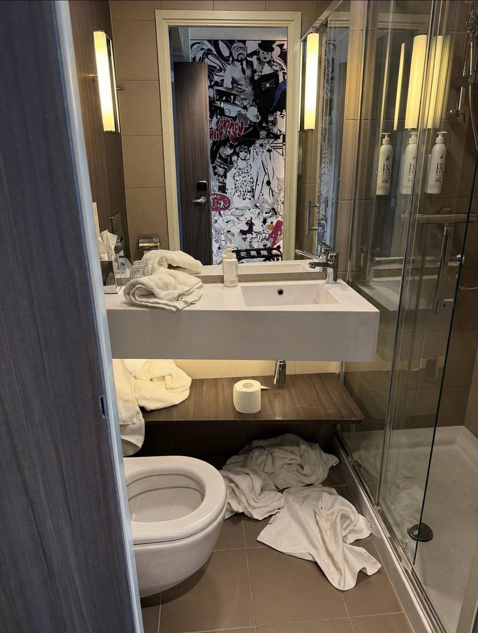 Spotless bathroom after professional cleaning — before cleaning